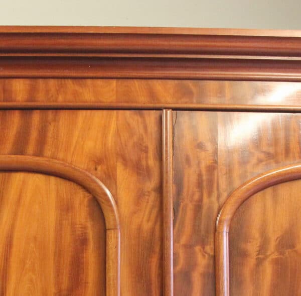 Antique Victorian Mahogany Triple Door Wardrobe - Image 14