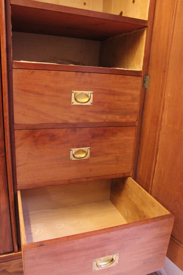 Antique Victorian Mahogany Triple Door Wardrobe - Image 20