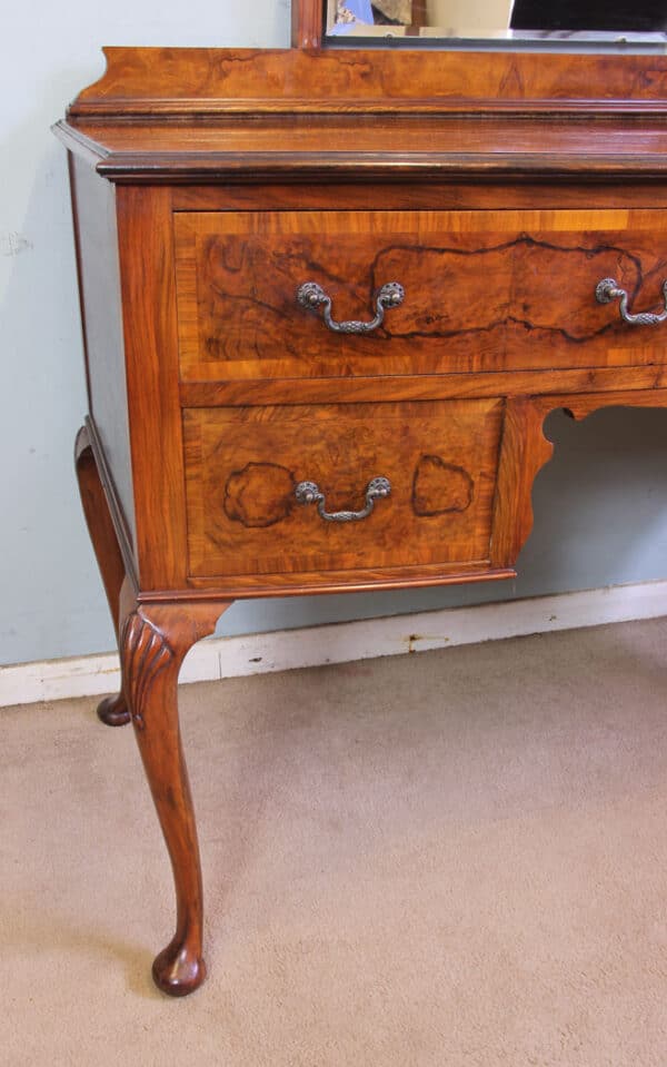 Antique Burr Walnut Dressing Table - Image 6