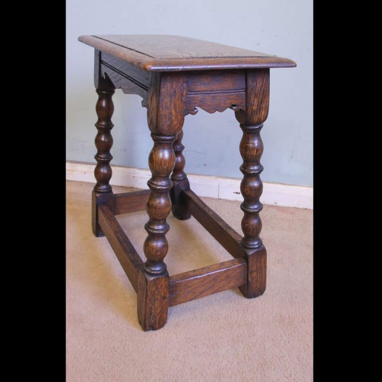 Antique Oak Joint Stool
