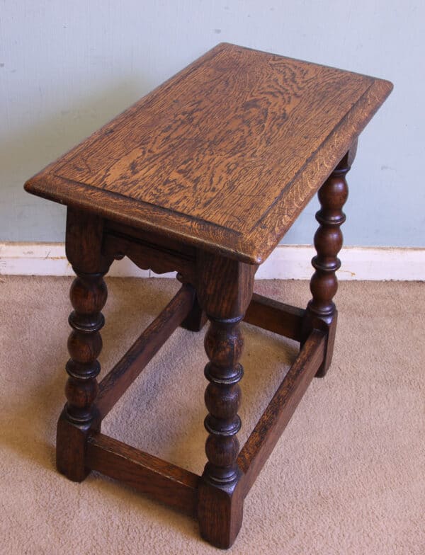 Antique Oak Joint Stool - Image 4