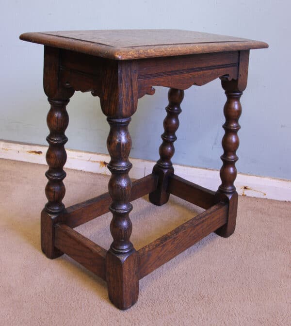 Antique Oak Joint Stool Antique Antique Tables 7
