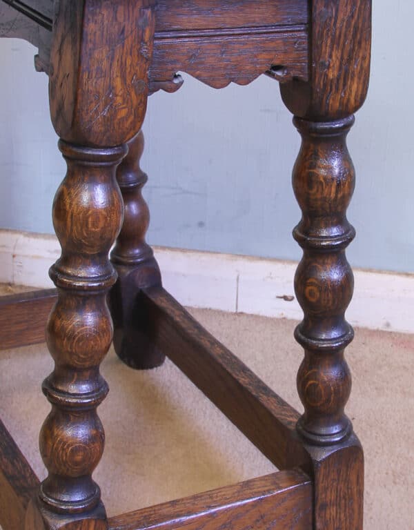 Antique Oak Joint Stool - Image 6
