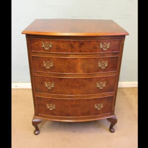 Antique Bow Front small Walnut Chest of Drawers Antique Antique Chest Of Drawers