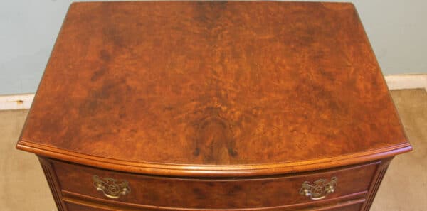 Antique Bow Front small Walnut Chest of Drawers Antique Antique Chest Of Drawers 8