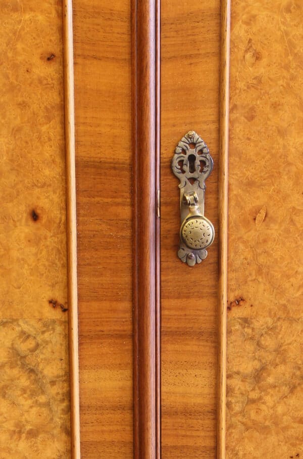 Antique Quality Burr Walnut Double Wardrobe - Image 6
