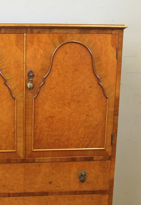 Antique Quality Burr Walnut Tallboy Chest of Drawers - Image 3
