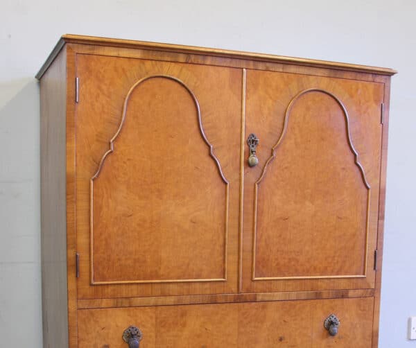 Antique Quality Burr Walnut Tallboy Chest of Drawers - Image 6