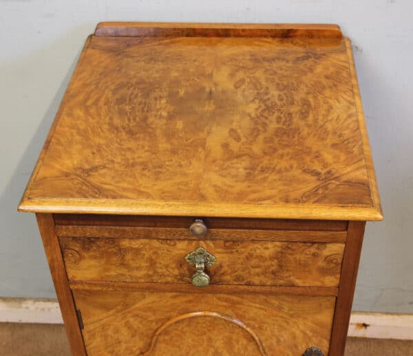 Antique Quality Pair of Burr Walnut Bedside Cabinets Antique Antique Cabinets 15