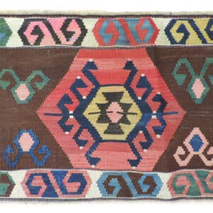 CAUCASIAN KILIM 65cm x 43cm Antique Rugs