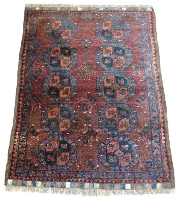 AFGHAN 127cm x 102cm Antique Antique Rugs 3