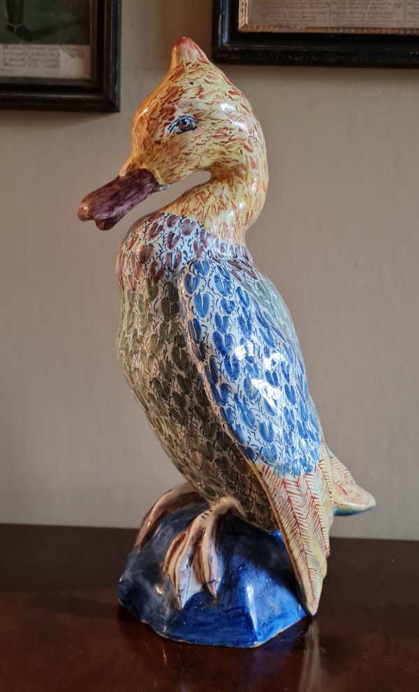 A faience Duck bird Antique Ceramics 3
