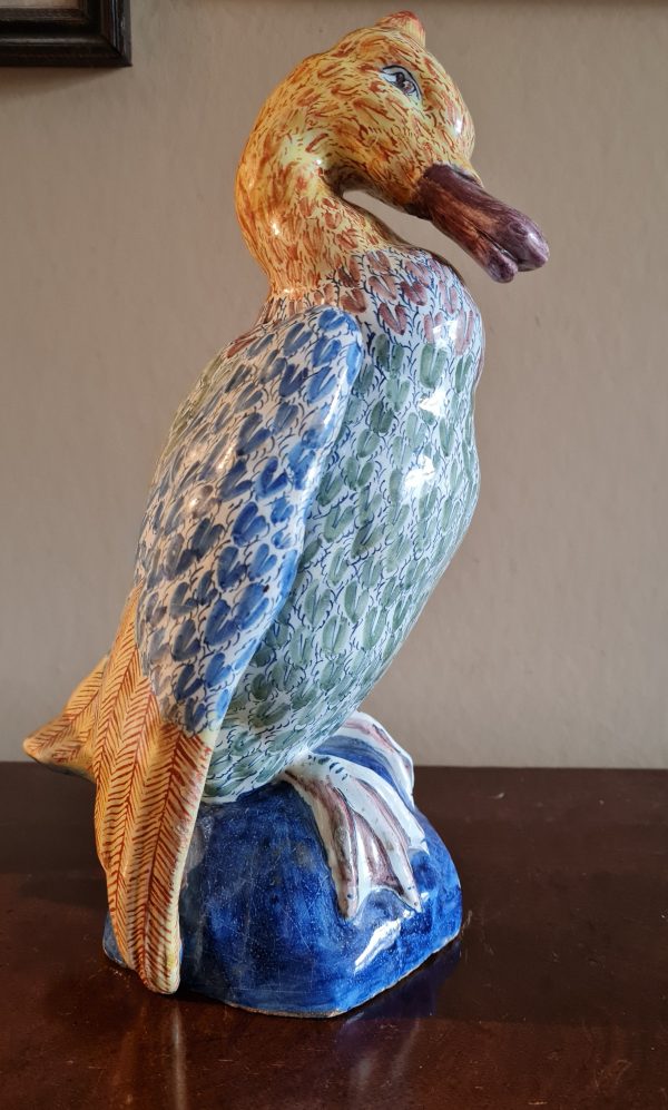 A faience Duck bird Antique Ceramics 5