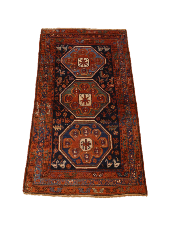 TURCOMAN/AFGHAN 200cm x 115cm animals Antique Rugs 3