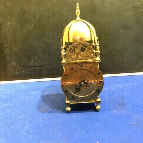 Large Lantern clock, two train French mechanical movement Antique Clocks 3