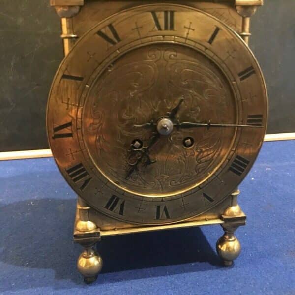 Large Lantern clock, two train French mechanical movement Antique Clocks 6