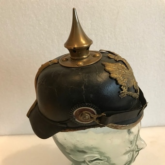 Imperial Germany 1ww soldiers pickelhaube helmet Edwardian Antique Collectibles 7