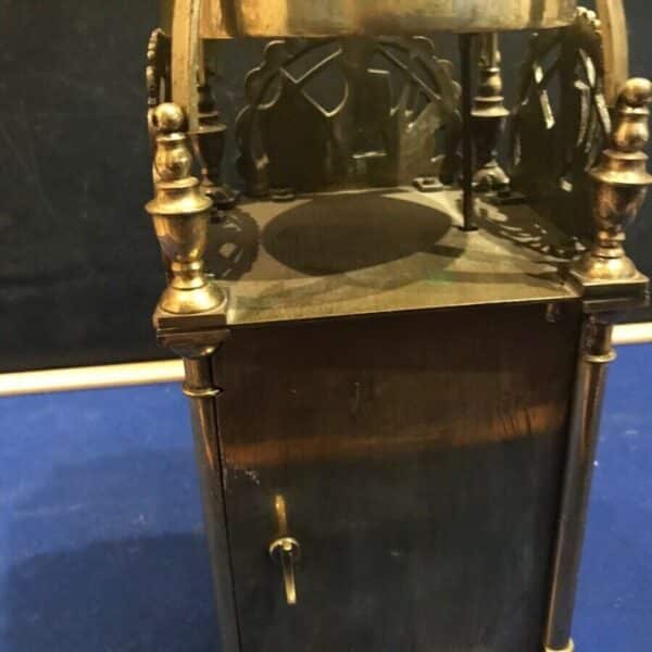 Large Lantern clock, two train French mechanical movement Antique Clocks 8