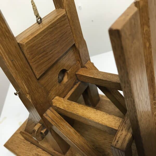 French Guillotine desks top cigar cutter in oak - Image 6