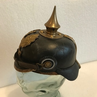 Imperial Germany 1ww soldiers pickelhaube helmet Edwardian Antique Collectibles 10