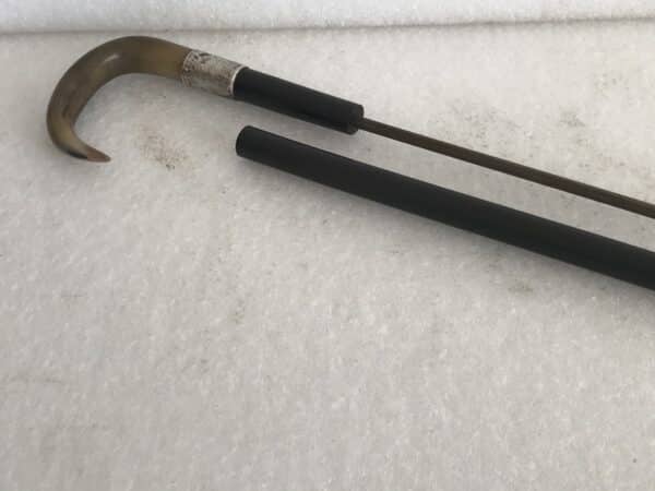 Gentleman’s walking stick sword stick with silver collar grand tour Miscellaneous 13