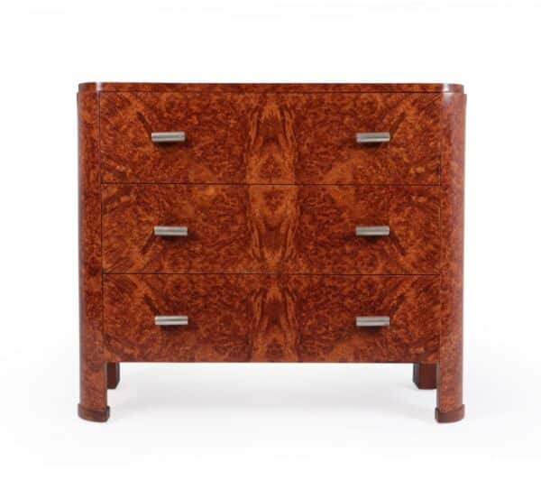 Art Deco Chest of Drawers in Amboyna c1920