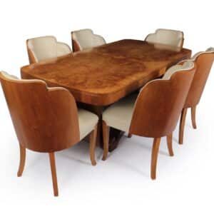Art Deco Dining Table and Chairs by Epstein Antique Tables