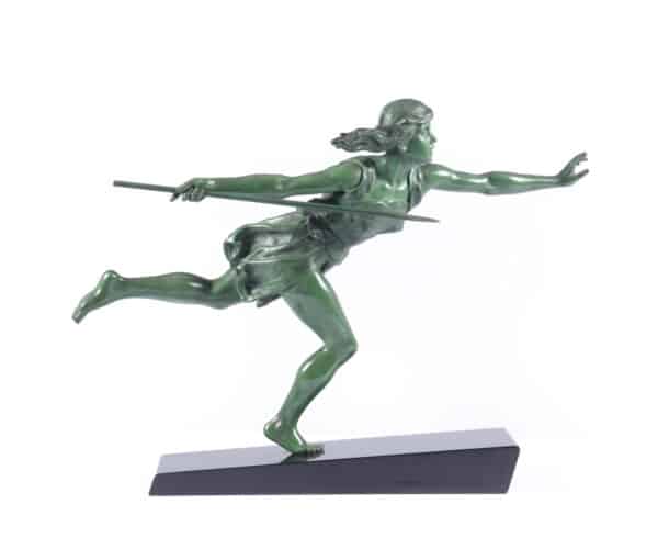 Art Deco Sculpture The Huntress by Emile Joseph Carlier c1920