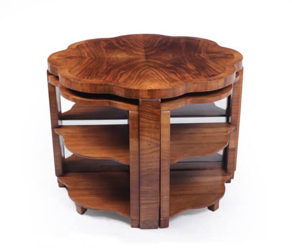 Art Deco Walnut Nest of Tables c1930