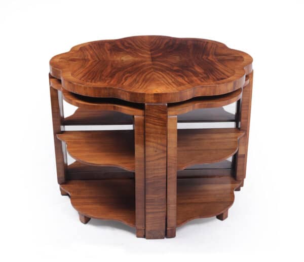 Art Deco Walnut Nest of Tables c1930 Antique Tables 3