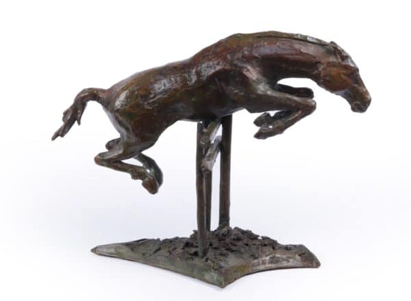 Bronze Study of a Horse Jumping c1950 Antique Sculptures 4