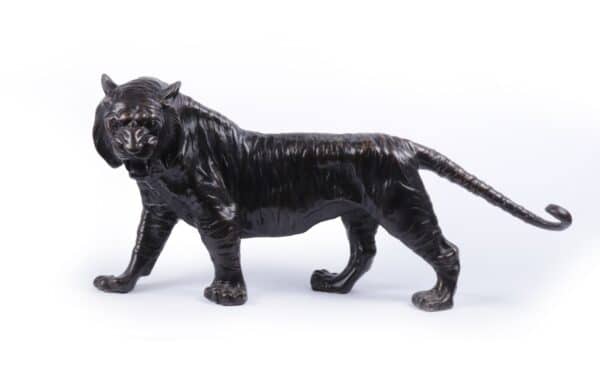 Bronze Tiger Sculpture c1950 - Image 2