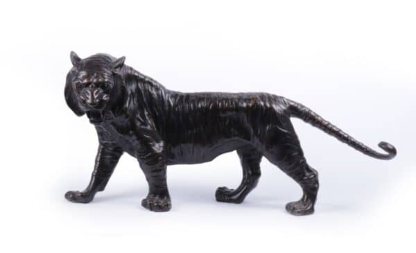 Bronze Tiger Sculpture c1950 Antique Sculptures 4