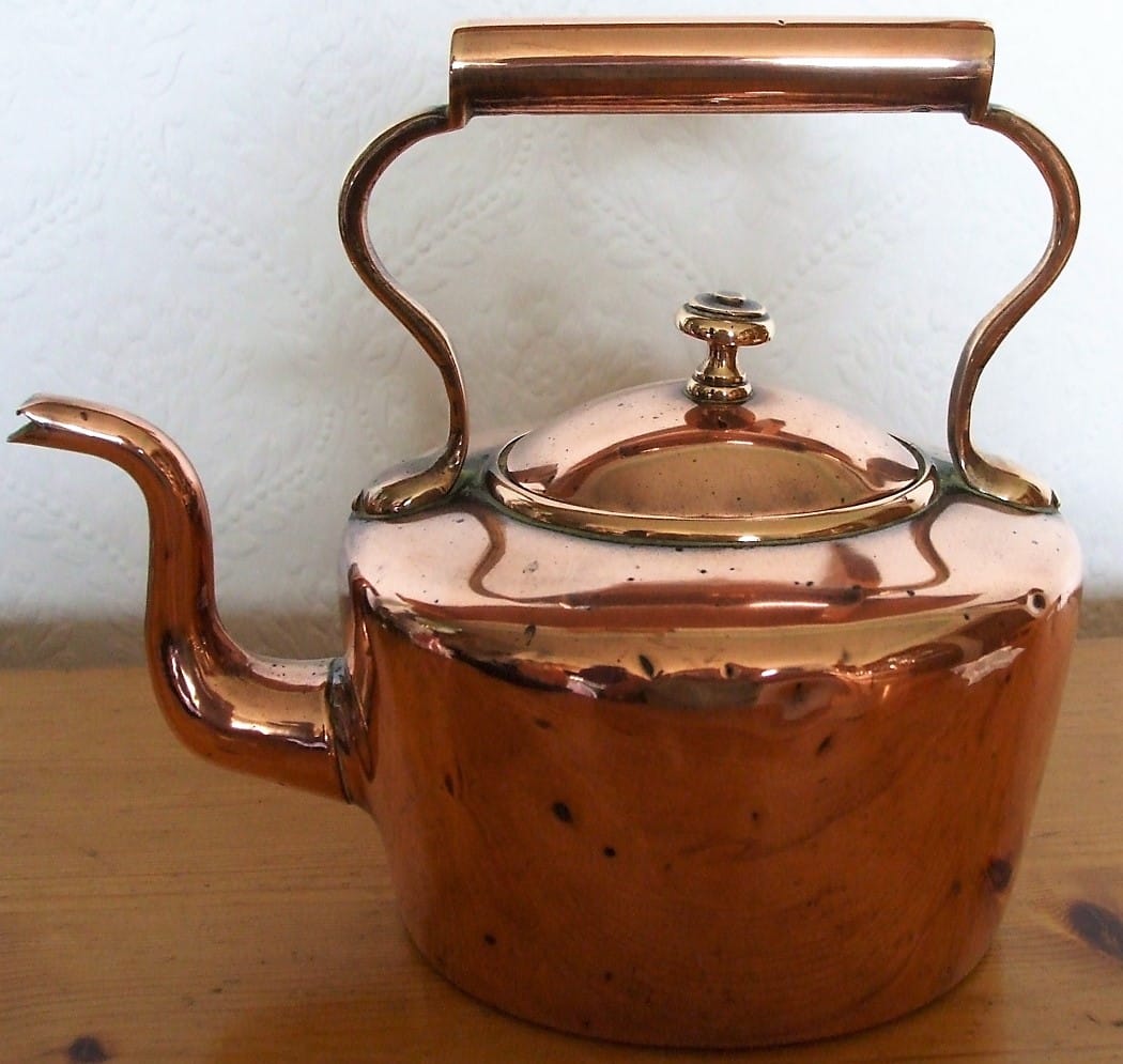Antique English Victorian Copper Kettle - Antiques To Buy