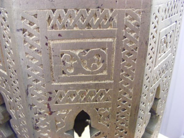 Exquisite gilt Moorish Alhambra carved table smaller type c1900 Islamic Liberty Style - Image 3