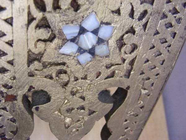 Exquisite gilt Moorish Alhambra carved table smaller type c1900 Islamic Liberty Style - Image 4