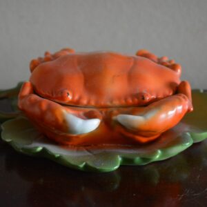 A Crab dish marine Antique Ceramics