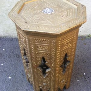 Exquisite gilt Moorish Alhambra carved table smaller type c1900 Islamic Liberty Style