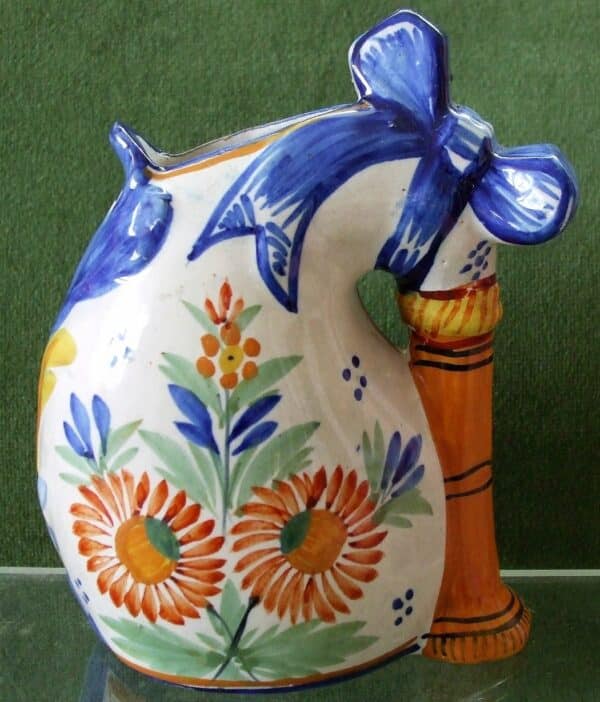 Vintage Henriot Quimper French Faience “Biniou” Vase Faience Vintage 4