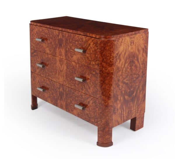 Art Deco Chest of Drawers in Amboyna c1920 - Image 3