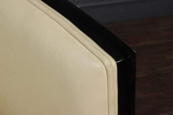 Art Deco Style Armchairs in Cream Leather - Image 13