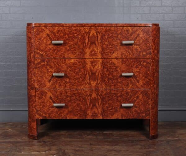 Art Deco Chest of Drawers in Amboyna c1920 Antique Chest Of Drawers 16