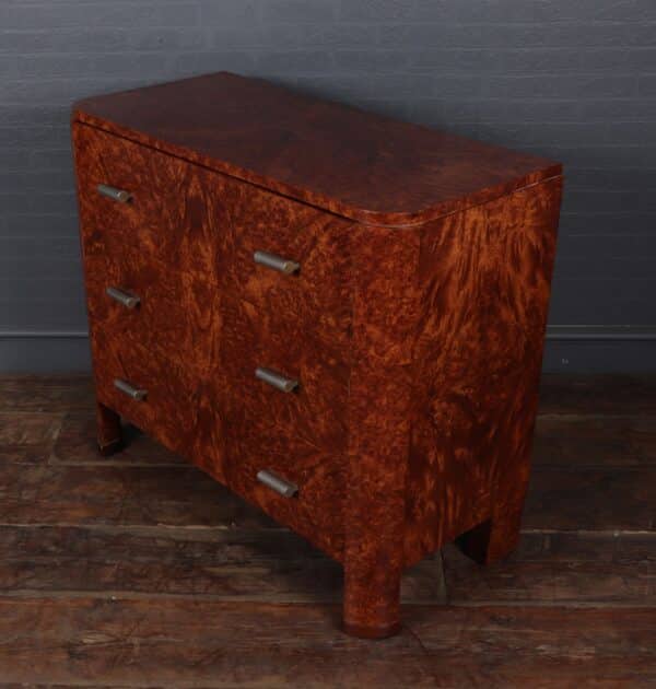 Art Deco Chest of Drawers in Amboyna c1920 - Image 12