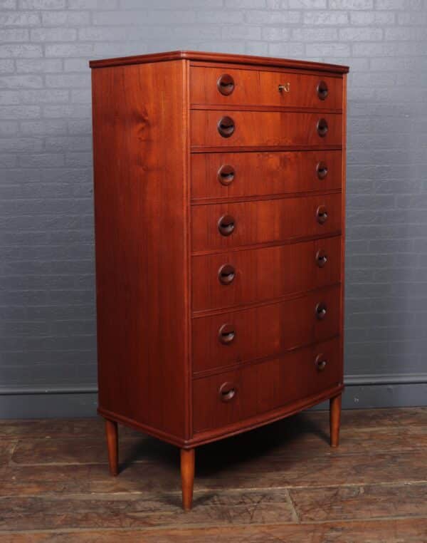 Mid Century Modern Danish Teak Chest of Drawers c1950 - Image 10