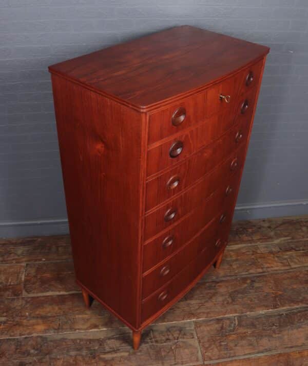 Mid Century Modern Danish Teak Chest of Drawers c1950 - Image 9