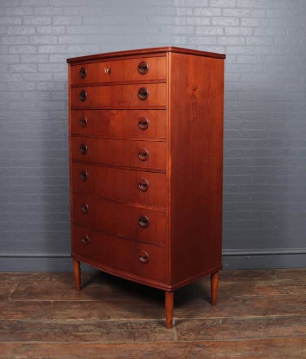Mid Century Modern Danish Teak Chest of Drawers c1950 - Image 8