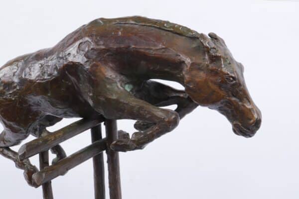 Bronze Study of a Horse Jumping c1950 Antique Sculptures 11