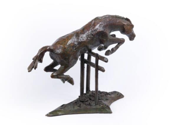 Bronze Study of a Horse Jumping c1950 Antique Sculptures 3