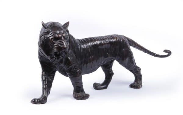 Bronze Tiger Sculpture c1950 Antique Sculptures 5