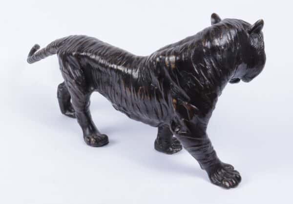 Bronze Tiger Sculpture c1950 - Image 8
